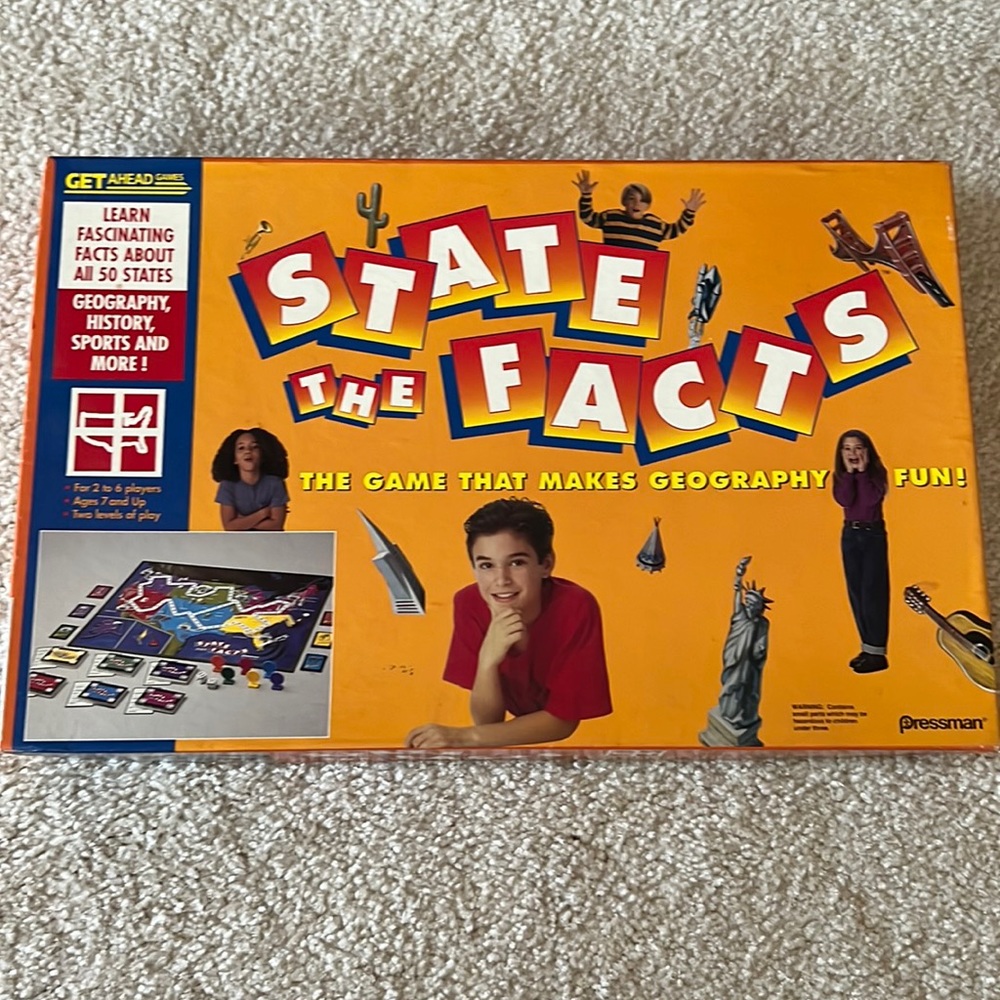 Vintage Board Game - State The Facts - used SFH